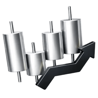3D candlestick chart icon featured on the Sound Vestimery about page